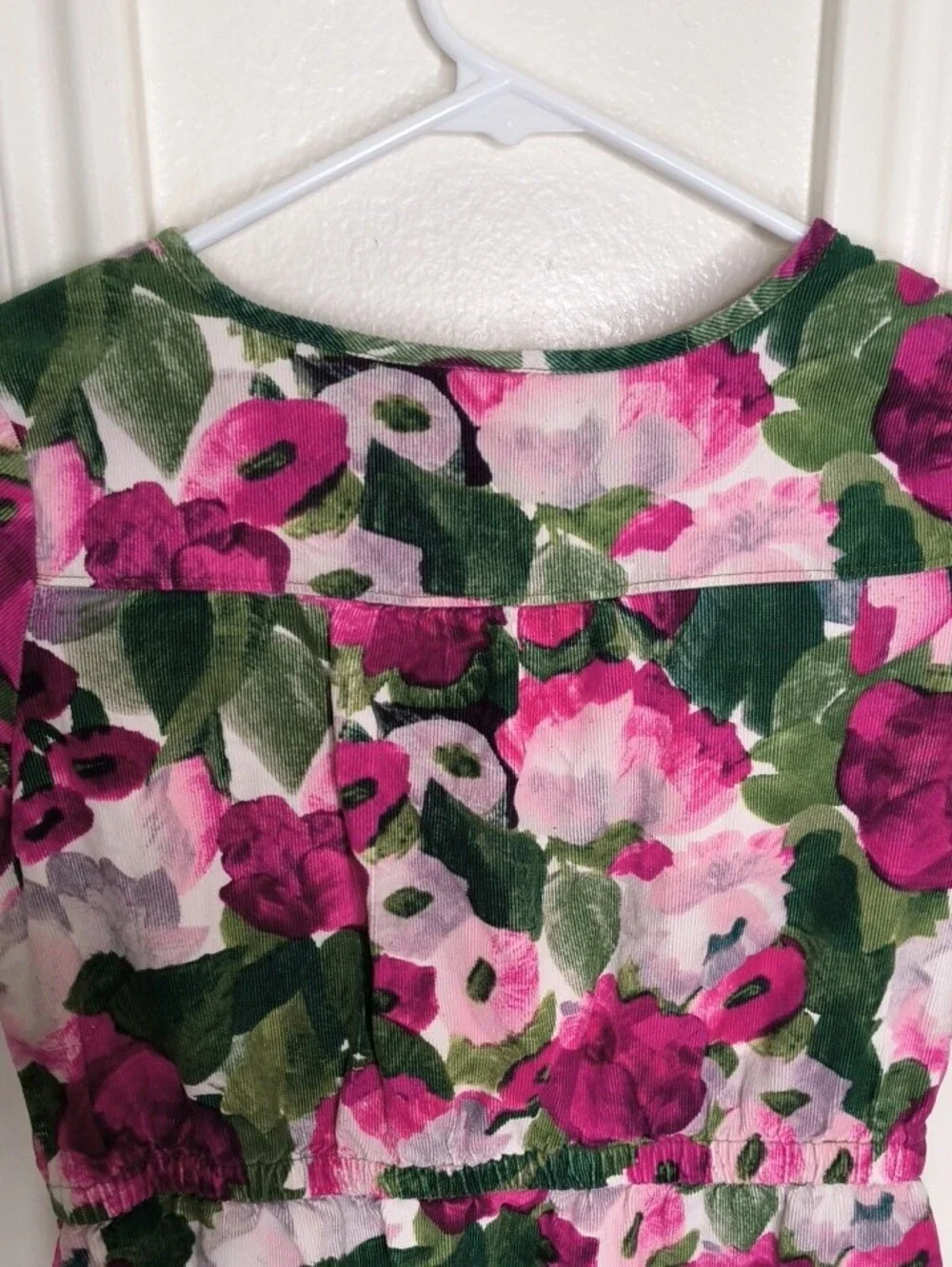 Gymboree Pink and Green Floral Knit Dress